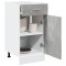 Gossi dulap inferior cu sertar, gri beton, 40 x 46 x 81,5 cm, pal