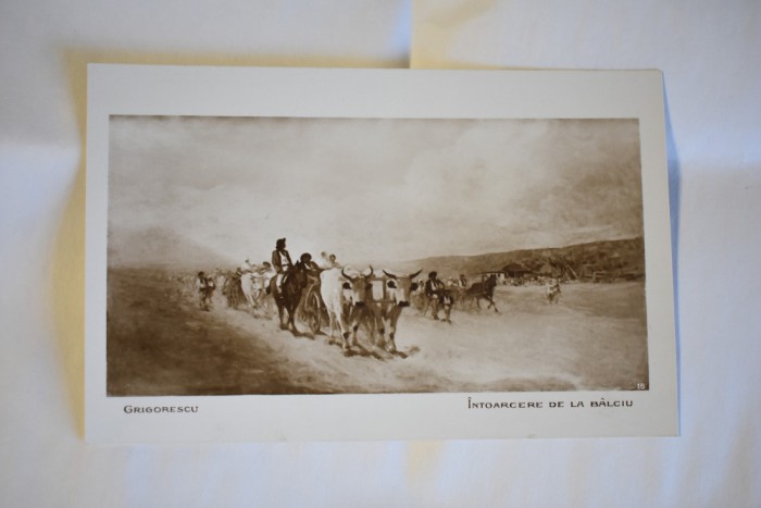 CP tematica arta Cartea Romaneasca pictura Grigorescu Intoarcere de la balci