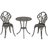 Outsunny Set de Gradina 3 Piese din Aluminiu cu 2 Scaune | Aosom Romania