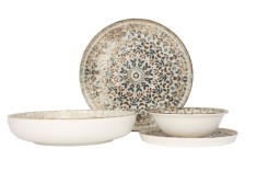 Rinart Set de vesela - Aztec - 24 bucăți - 6 persoane - Porţelan