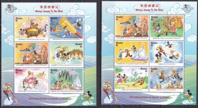 Gambia 1998 Disney MI 2537i-2548i ( 2 klb) + 4 bl. 326i-329i MNH 2 poze foto