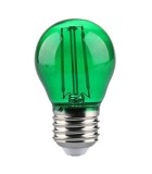 Bec LED G45 E27 2W cu filament lumina verde V-tac SKU-217411, Vtac