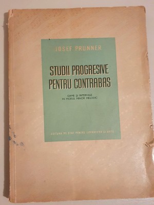 Studii progresive pentru contrabas &amp;ndash; Iosef Prunner foto