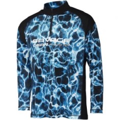 BLUZA SAVAGE GEAR MARINE UV LONG SLEEVE TEE SEA BLUE MARIME XL foto