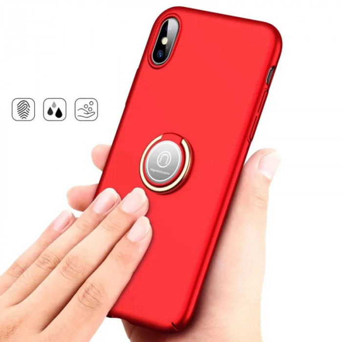 Husa iPhone XS 5.8&#039;&#039; Magnetic Adsorption Kickstand Rosie