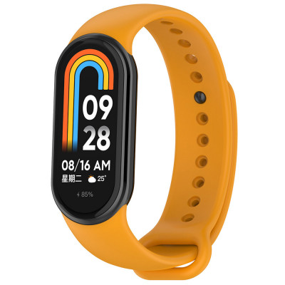 Curea smartwatch compatibila xiaomi mi band 8 / 8 nfc, waterproof, tpu, orange foto