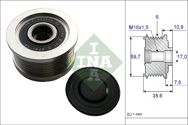 INA 535 0046 10 Sistem roata libera, generator