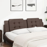 VidaXL Pernă pentru tăblie pat, maro, 180 cm, piele artificială
