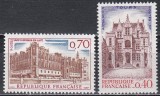Franta 1966 - Cladiri istorice, 2 Serii, MNH, Nestampilat