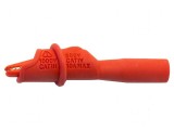 Bornă crocodil roşie 8,9mm 10A 1kV