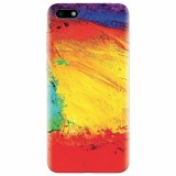 Husa silicon pentru Huawei Y5 Prime 2018, Colorful Dry Paint Strokes Texture