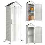 Outsunny Căsuță de Grădină din Lemn, Depozit cu Rafturi Reglabile și Acoperiș Zincat | Aosom Romania