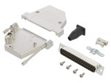 Conector D-Sub 37-Pin Tată Unghi 45&deg; Lipire Pe Cablu Gold Flash
