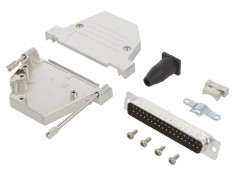 Conector D-Sub 37-Pin Tată Unghi 45&deg; Lipire Pe Cablu Gold Flash