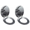 Gossi capace wc cu inchidere silentioasa, 2 buc., mdf, design pietre