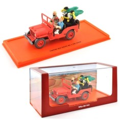 Masinuta Willys MB 1943&ndash;48 cu Figurine &ndash; Tintin au Pays de l&rsquo;Or Noir, Scara 1:43 Atlas