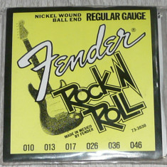 Set 6 corzi pentru chitara Guitar Fender Rock n Roll,010,013,017,026,036,046