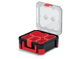 Container colectiv KISTENBERG KTI3030B-CG6U cu cutii negre și capac transparent