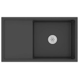 Cumpara ieftin Chiuveta de bucatarie lucrata manual, negru, otel inoxidabil