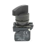 Selector 2 pozitii cu revenire negru 1NO, 240V/10A, TB5-AJ41 Breckner Germany