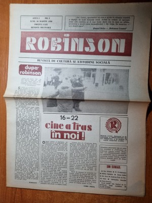 ziarul robinson 26 martie 1990 foto