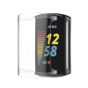 Husa Siliconica Edman pentru Fitbit Charge 5, Transparent