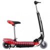 VidaXL Trotinetă electrică cu șa și LED-uri, roșu, 120 W 91961