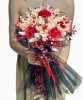 Buchet nasa cu flori naturale uscate si trandafiri , personalizabil cromatic, Eventissimi®