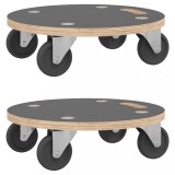 Cumpara ieftin Carucioare de transport, 2 buc., rotunde, &Oslash;38x11,5 cm, 250 kg