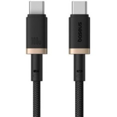 Cablu alimentare si date Baseus Dura, Fast Charging Data Cable pt. smartphone, USB Type-C la USB Type-C 100W, braided, 2m, galben + negru