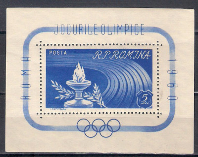 1960 - Jocurile Olimpice Roma, colita dantelata neuzata foto