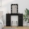 vidaXL Masă de Machiaj cu ușă Negru 102 x 33 x 135 cm Lemn compozit 865182