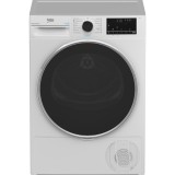 Uscator de rufe Beko B3T48233WEU, 8 kg, 15 programe, Clasa D, EcoGentle 8 Heat Pump, Drum Light, Display digital, Alb