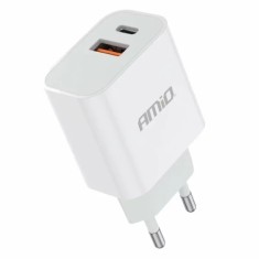 Incarcator retea Amio cu 2 porturi USB-A si USB-C 20W Quick Charge PCH PRO-09 230V Garage AutoRide