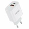 Incarcator retea Amio cu 2 porturi USB-A si USB-C 20W Quick Charge PCH PRO-09 230V Garage AutoRide