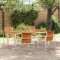 Set de masă pentru grădină 5 pcs Lemn masiv de teak