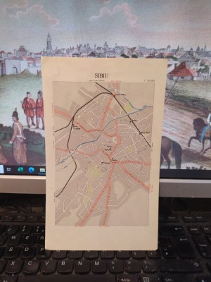 Sibiu și T&amp;acirc;rgu Mureș, planurile zonelor centrale, circa 1970, 109 foto