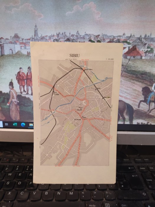 Sibiu și T&acirc;rgu Mureș, planurile zonelor centrale, circa 1970, 109
