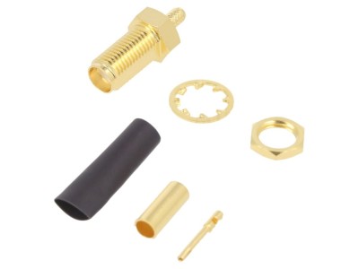 Conector SMA Mamă 50&amp;Omega; Aurit PTFE foto