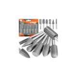 Set 6 freze pentru metal, prindere 6 mm, lungime 55mm, Verke