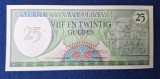 25 Gulden 1985 - Bancnota veche SURINAM, seria 0441177750 - stare foarte buna UNC