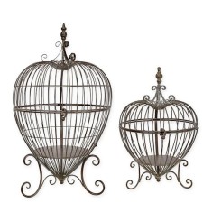 Set doua colivii din fier forjat antik brown XZ-88