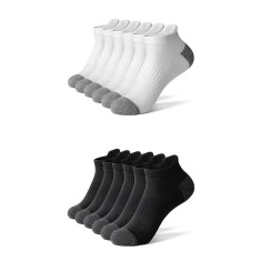 Set 12 perechi de sosete pentru barbati, SS035, Alb/Negru, marime universala (39-42)
