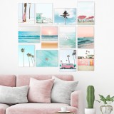 Cumpara ieftin Tablou MDF Miami Vice, Multicolor, 15x20 cm, 12 bucati