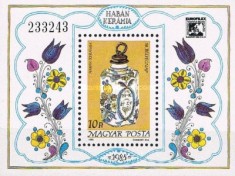 Ungaria 1985 - ceramica Haban, colita neuzata