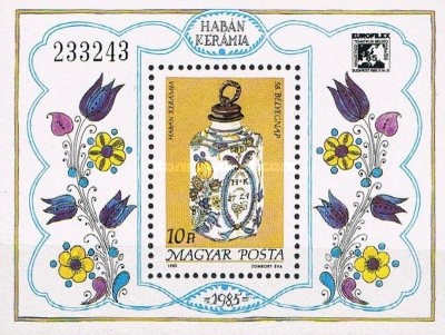 Ungaria 1985 - ceramica Haban, colita neuzata foto