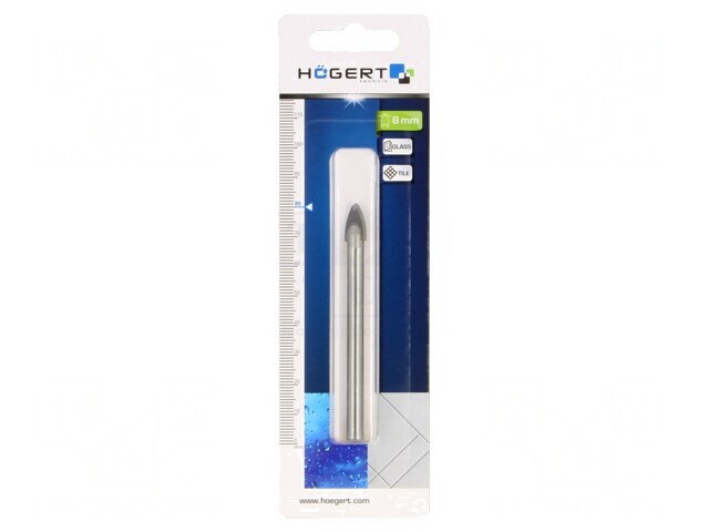 Glass Drill Bit 8mm x 80mm 1pc