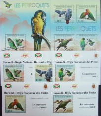REP.BURUNDI - PAPAGALI-1 M/SH.+ 1 S/SH.+ 5 S/Sh.DL-MNH** - RBU 118A