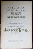 Cumpara ieftin CATALOG EXPOZITIE: OPERE DE WALT WHITMAN (CENTENAR LEAVES OF GRASS/DETROIT 1955)