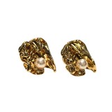 Cumpara ieftin Cercei perla placati cu aur